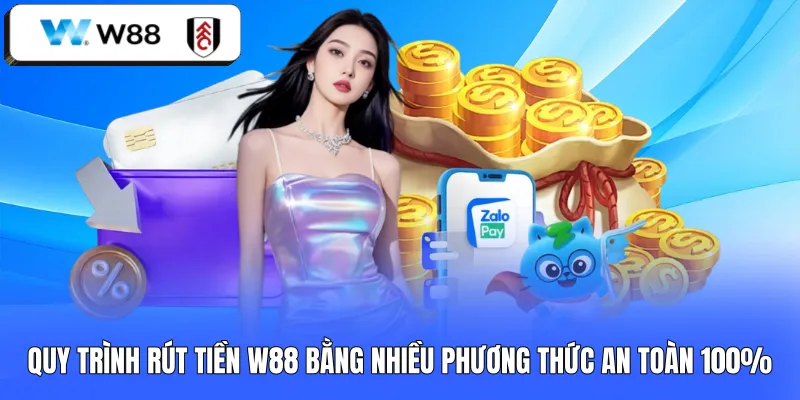 Quy trình rút tiền W88 bằng nhiều phương thức an toàn 100%